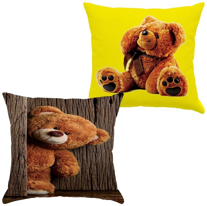 کاور کوسن جفتی مخمل رنس مدل C21-10058-59 سایز  43x43 سانتی متر